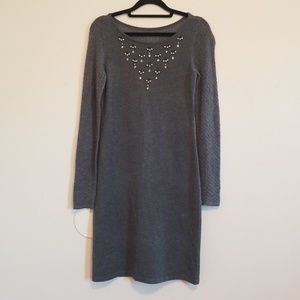 Grey WoolBlend Midi Dress